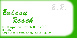 bulcsu resch business card